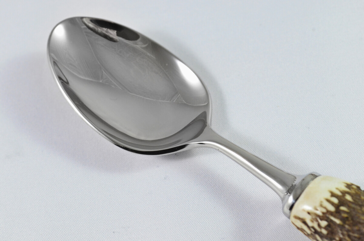 A Genuine Stag Handled Dessert Spoon - Image 3