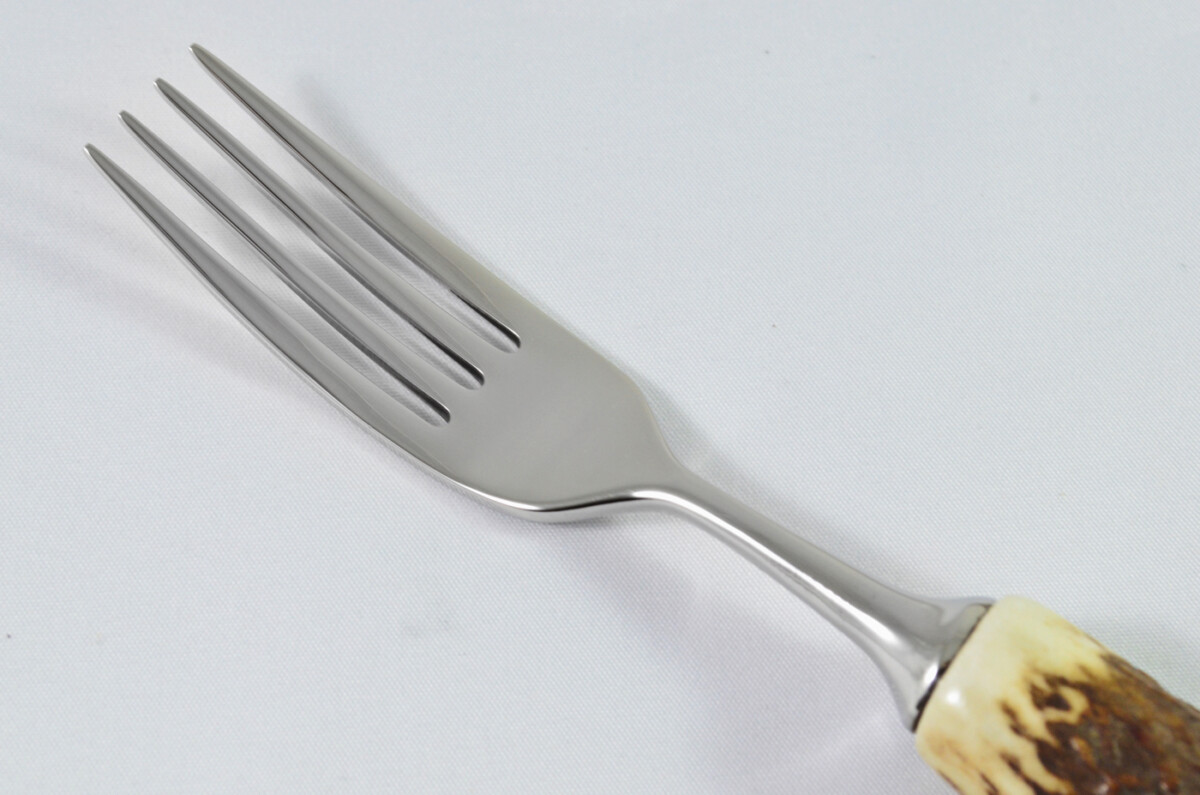A Genuine Stag Antler Horn Handled 4 Piece Place Setting Made in Sheffield England - Image 7