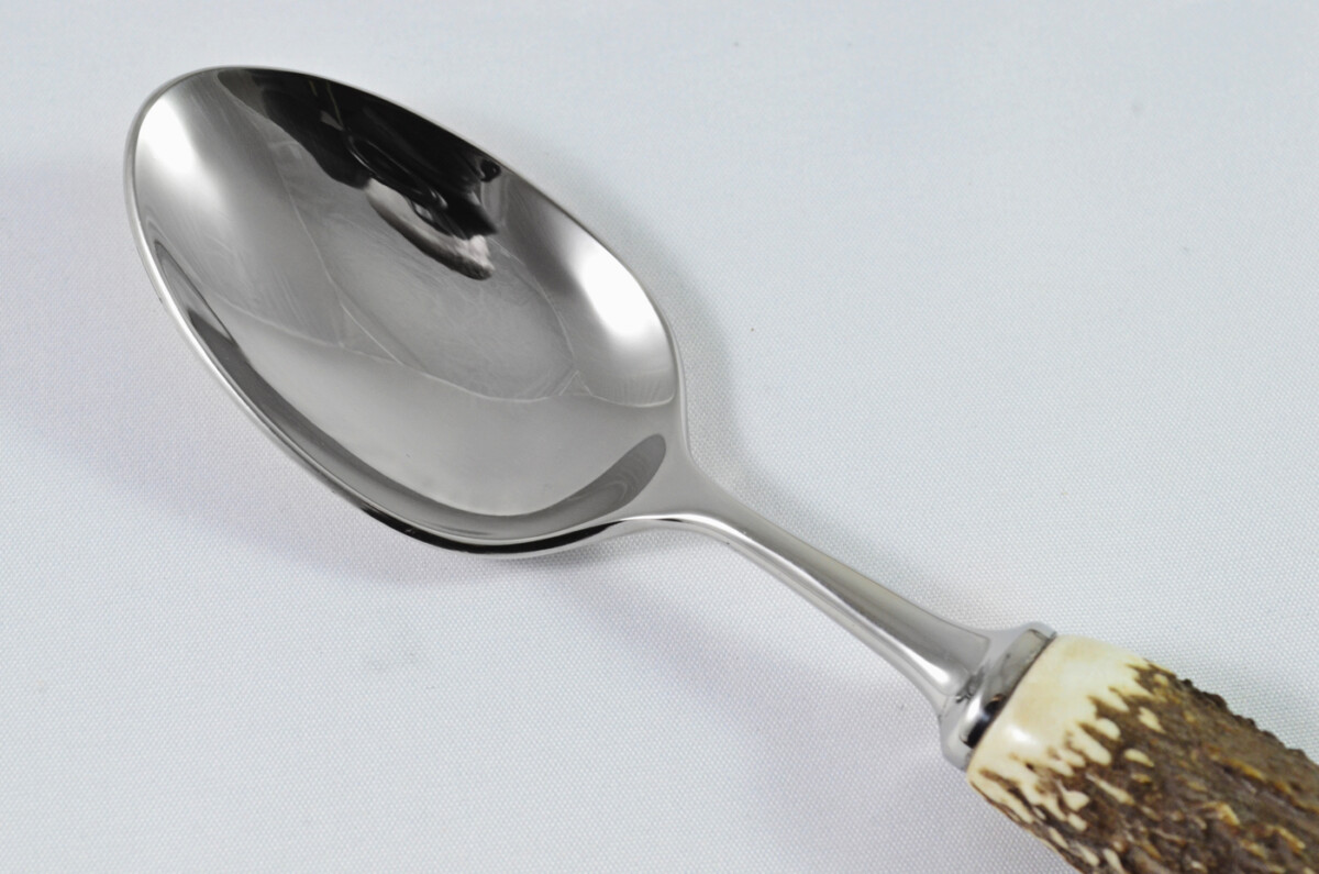A Genuine Stag Antler Horn Handled 4 Piece Place Setting Made in Sheffield England - Image 8