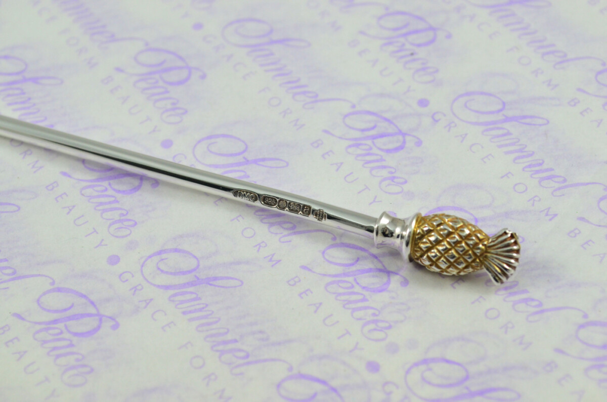 Sterling Silver Hallmarked Cocktail Stirrer Hallmarked 2000 Made in Sheffield England - Image 4