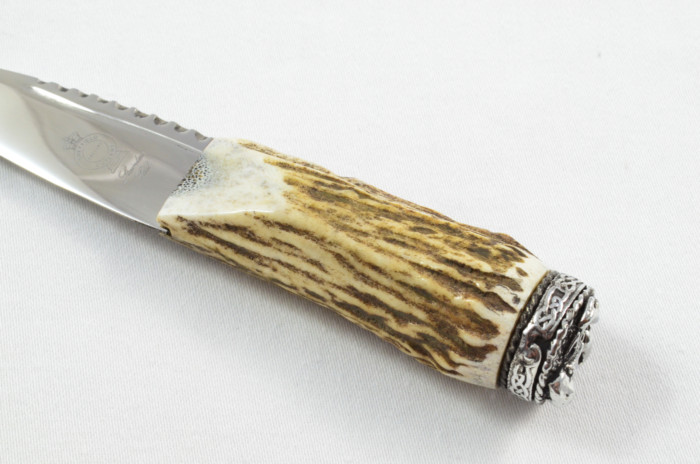Antler Stag Horn Handle Pewter Capped Sgain Dubh Dirk Hand Forged Stainless Steel Blade Made In Sheffield England - Image 5