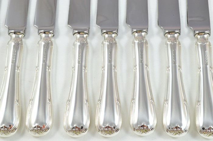 2021 Sterling Silver Empire Pattern Sheffield 12 Dinner Knives Yates Brothers - Image 2