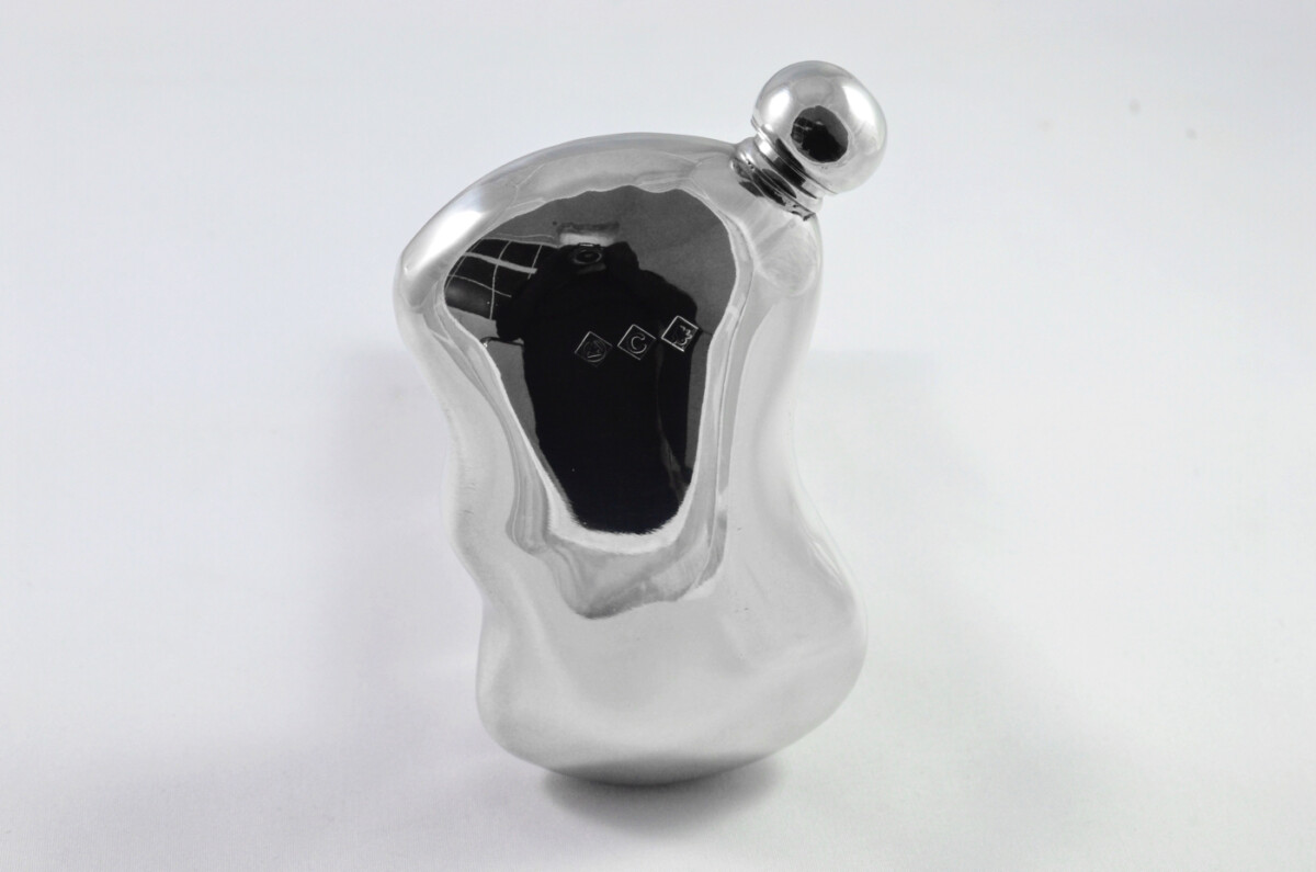 Brand New Pewter 4oz Hip Flask "The Grip!" Bespoke Handmade in Sheffield England