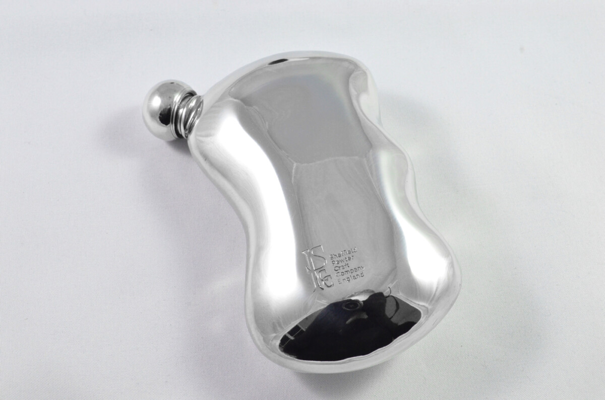 Brand New Pewter 4oz Hip Flask "The Grip!" Bespoke Handmade in Sheffield England - Image 5