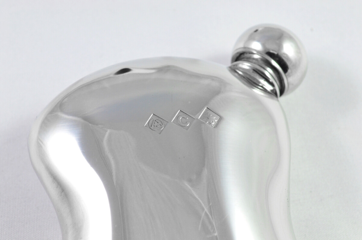Brand New Pewter 4oz Hip Flask "The Grip!" Bespoke Handmade in Sheffield England - Image 6