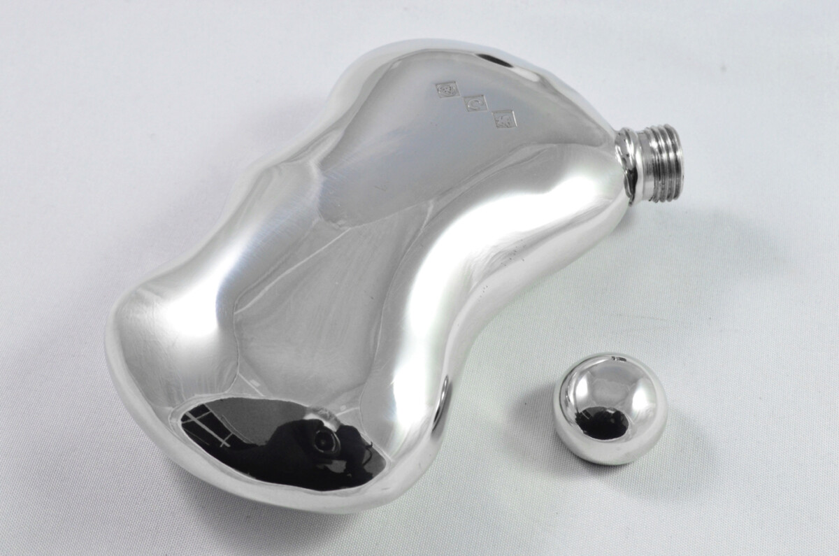 Brand New Pewter 4oz Hip Flask "The Grip!" Bespoke Handmade in Sheffield England - Image 8