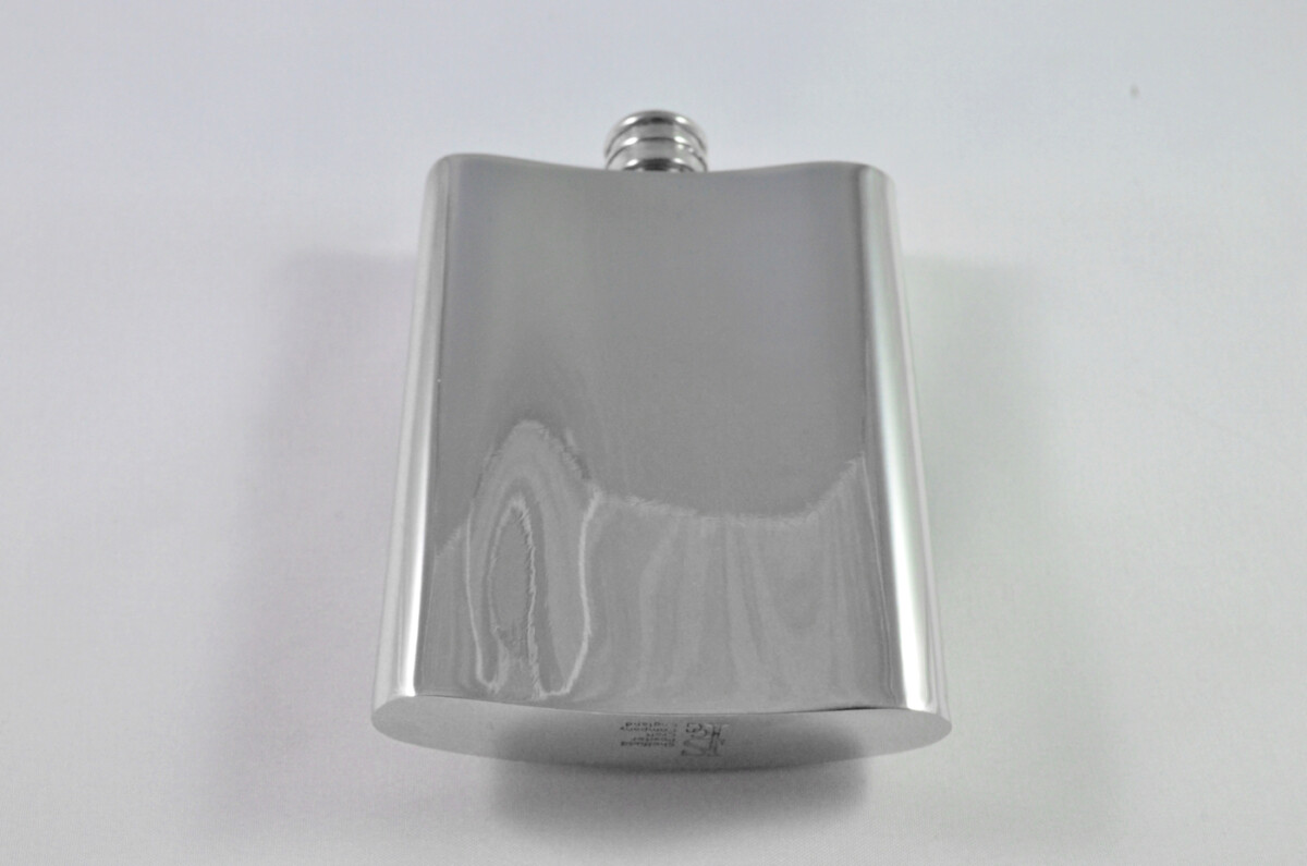 Brand New Pewter 6oz Celtic Band Kidney Shaped Hip Flask Bespoke Handmade in Sheffield England - Image 4
