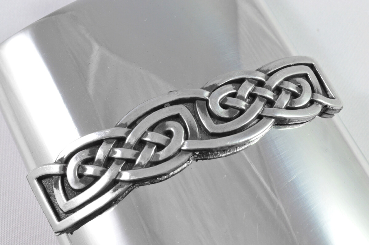 Brand New Pewter 6oz Celtic Band Kidney Shaped Hip Flask Bespoke Handmade in Sheffield England - Image 8