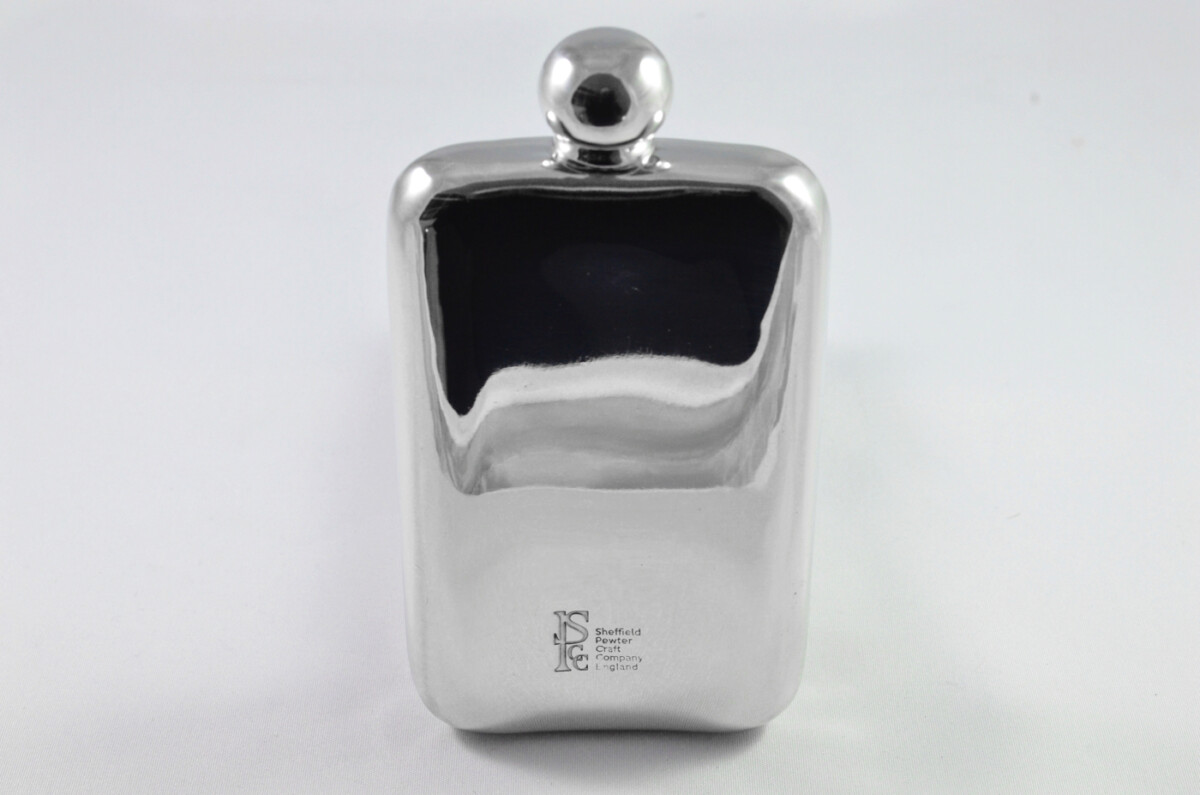 Brand New Pewter 6oz Monarch of the Glen Hip Flask Bespoke Handmade in Sheffield England - Image 4