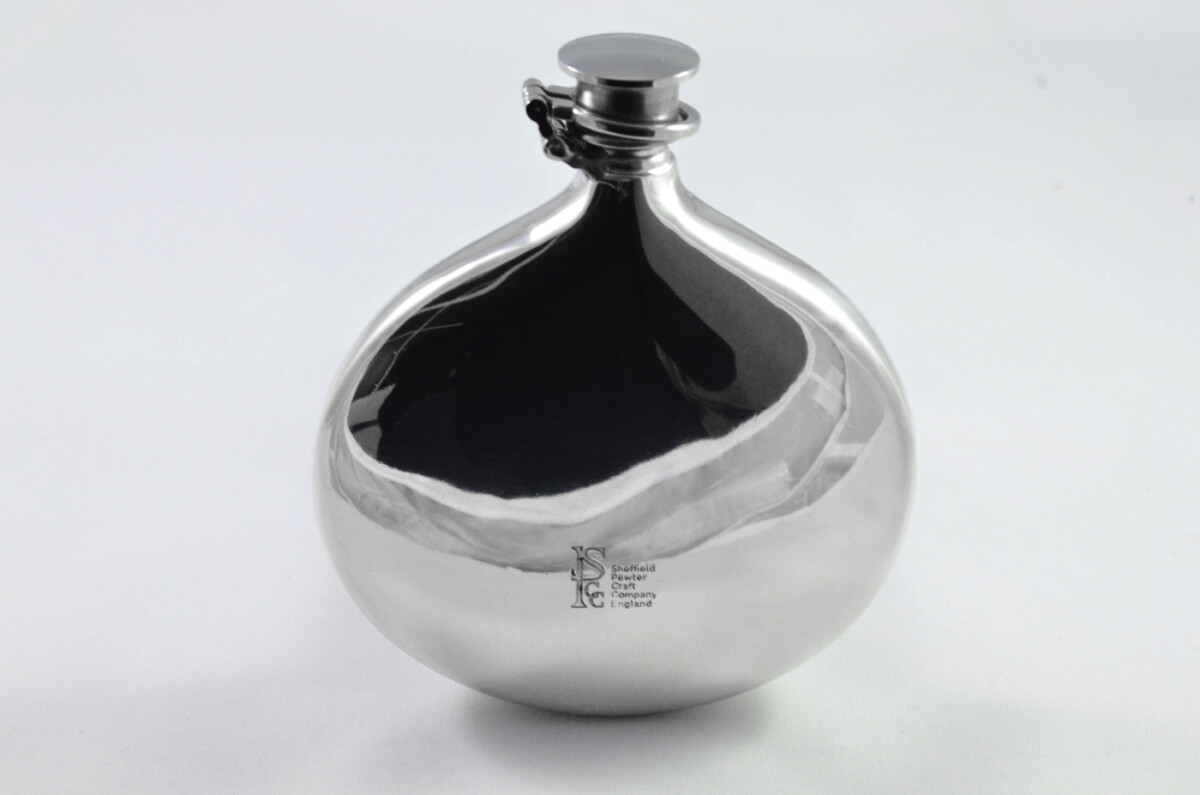 Brand New Pewter 6oz Scottish Sporran Hunting Scene Hip Flask Bespoke Handmade in Sheffield England - Image 3