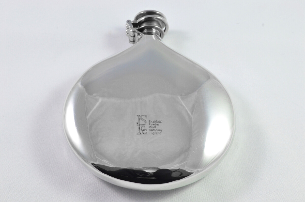 Brand New Pewter 6oz Scottish Sporran Hunting Scene Hip Flask Bespoke Handmade in Sheffield England - Image 6