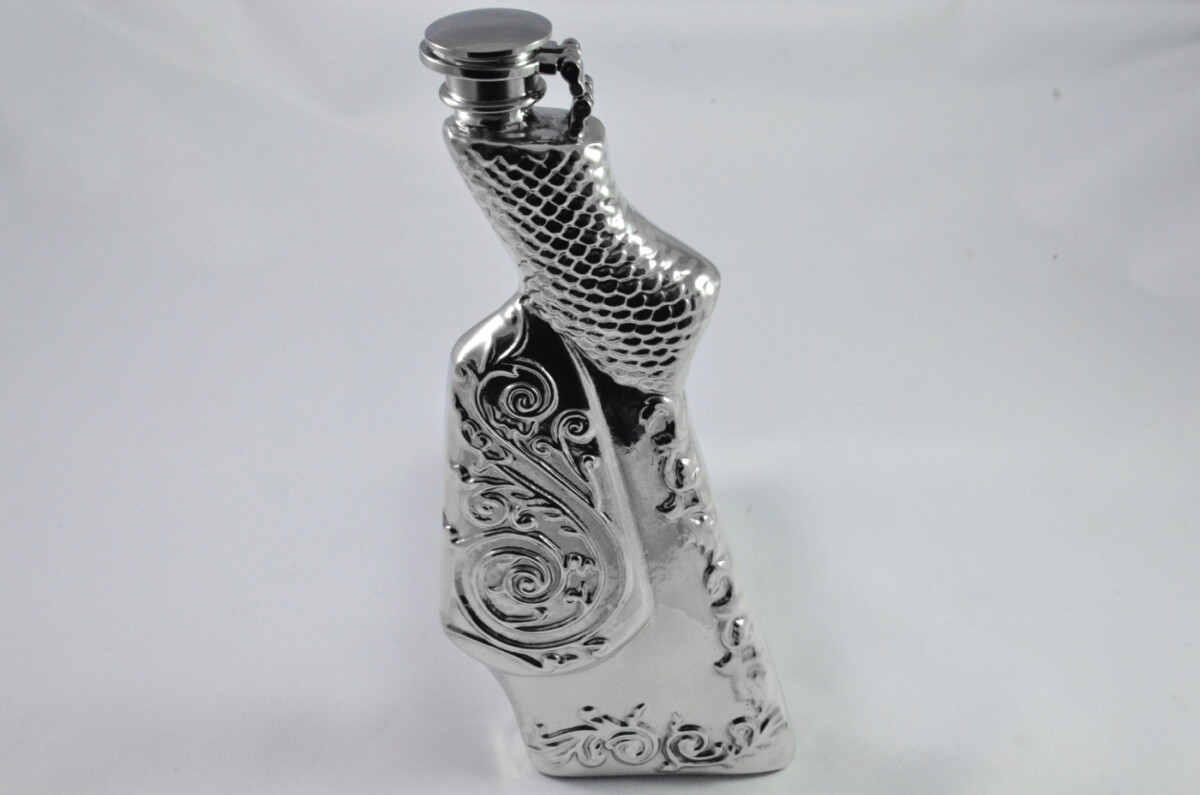 Brand New Pewter 6oz Gun Stock Design Hip Flask Unique Handmade in Sheffield England - Image 2