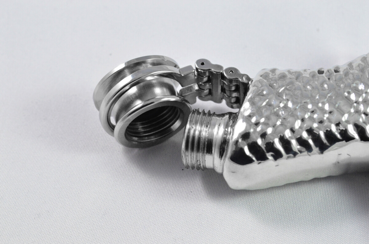 Brand New Pewter 6oz Gun Stock Design Hip Flask Unique Handmade in Sheffield England - Image 8