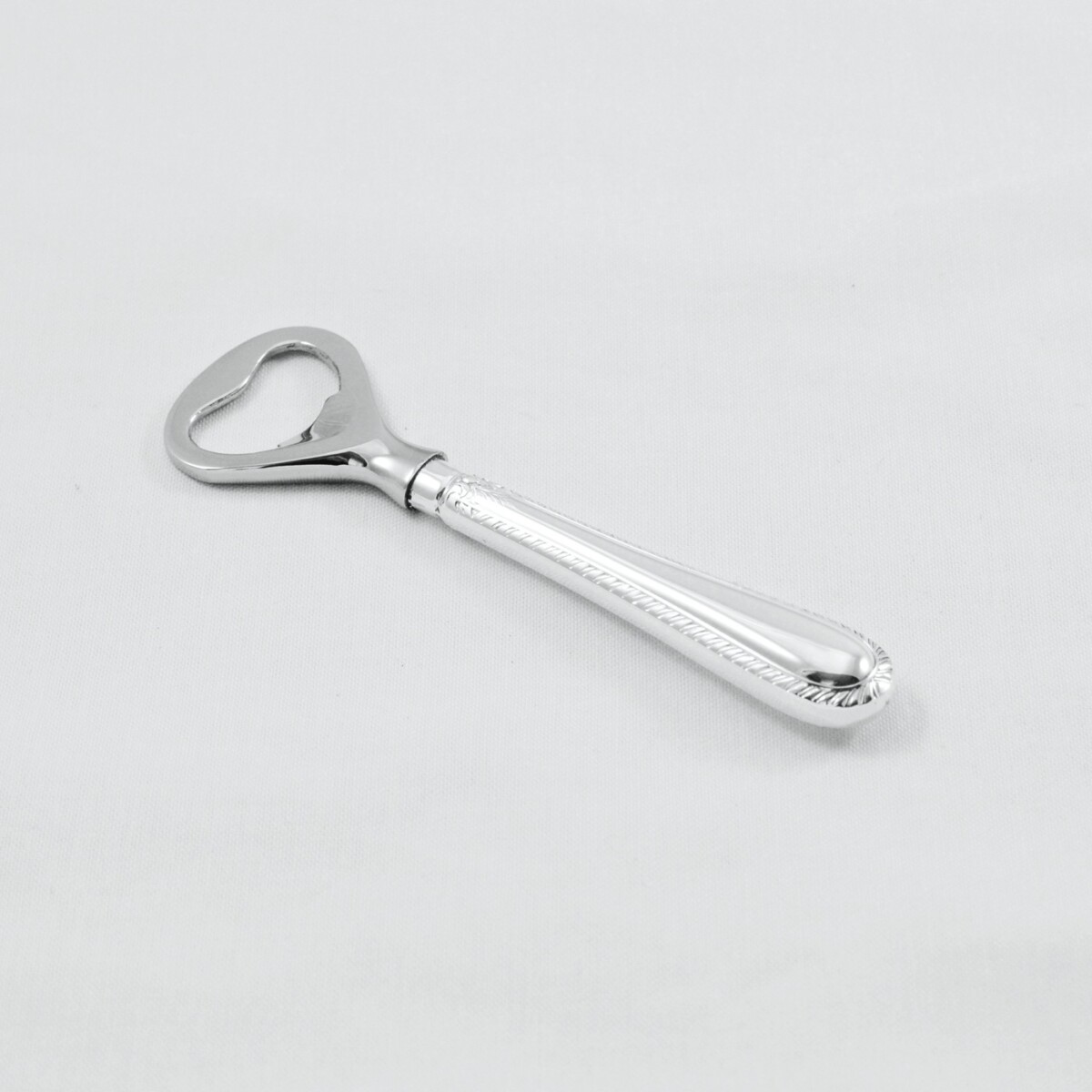 A Feather Edge Pattern Silver Plated Bottle Opener Gift Boxed - Image 2
