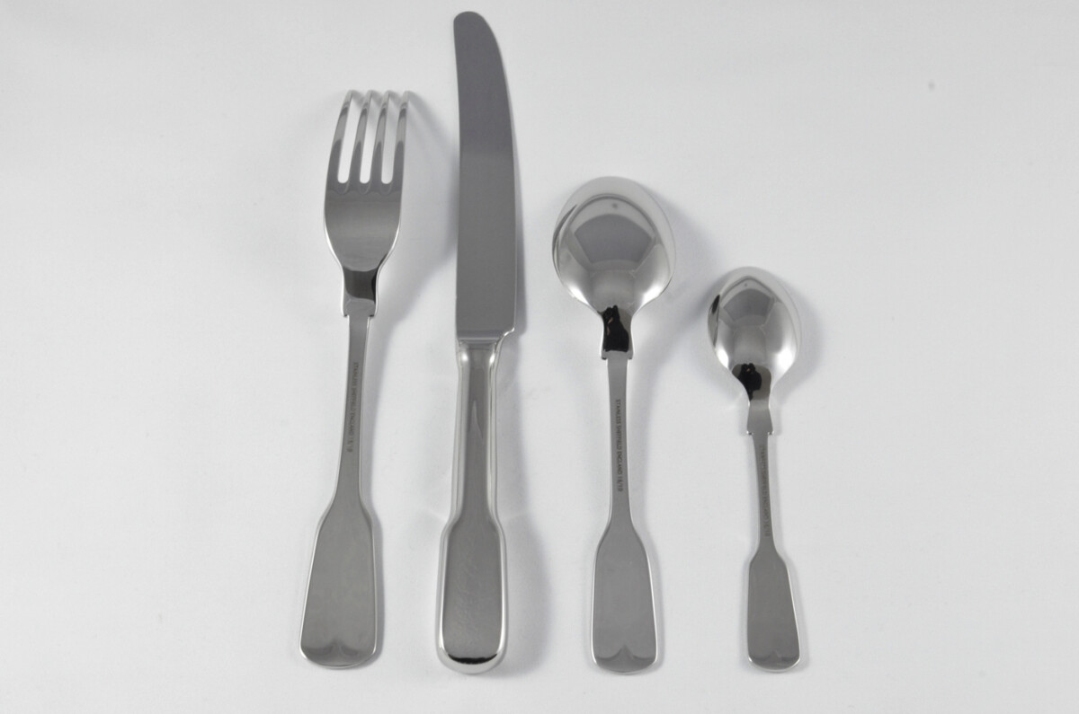 New Old English Fiddle Pattern 4 Piece place Setting Made in Sheffield England Stainless Steel Cutlery - Image 2