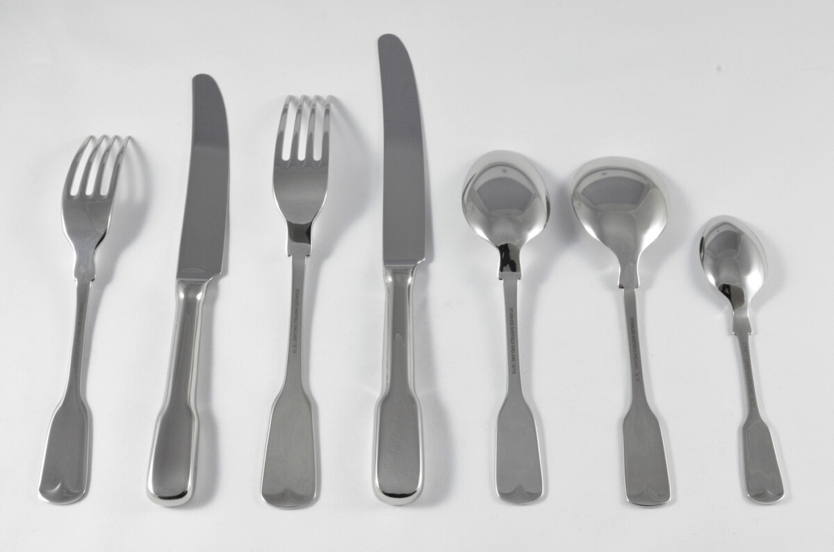 New Old English Fiddle Pattern 7 Piece place Setting Made in Sheffield England Stainless Steel Cutlery - Image 3