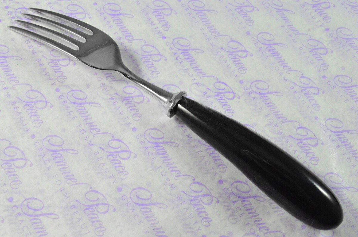 Twelve Wooden Cased Brand New Genuine Water Buffalo Handle Table Forks Made in Sheffield England - Image 7