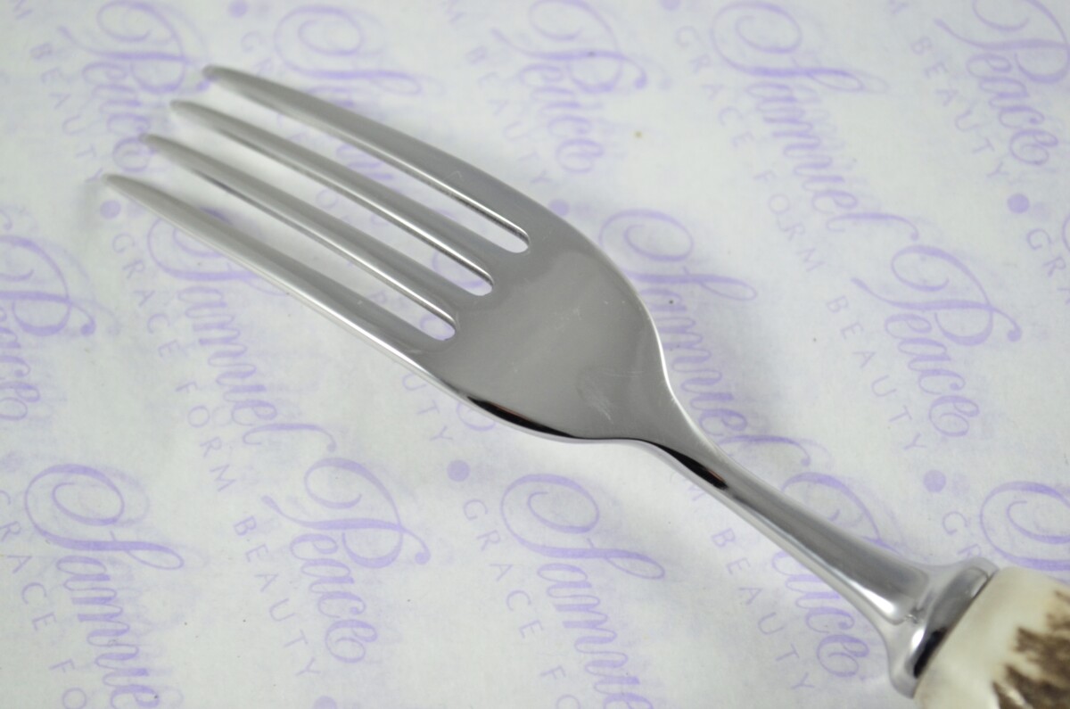 A Set of Six Genuine Stag/Antler Handle Steak Forks Boxed Made In Sheffield England - Image 6