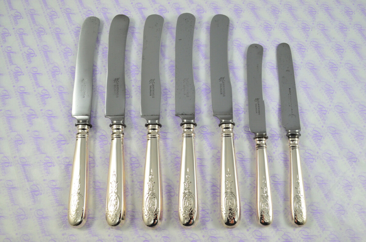 A Collection German Knives Sterling Silver 800 Silver Mark - Image 2
