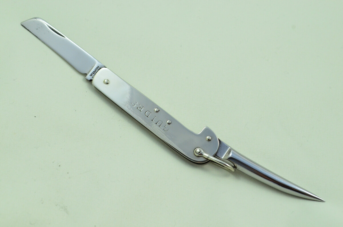 William Rodgers Sheffield Made 2 Blade Brass Scaled Pen/Pocket Knife Girl Guides - Image 2