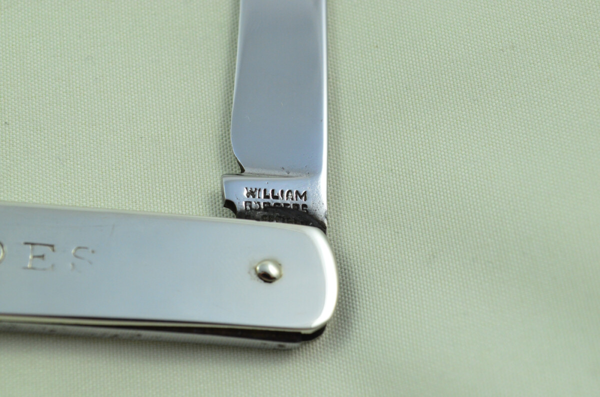 William Rodgers Sheffield Made 2 Blade Brass Scaled Pen/Pocket Knife Girl Guides - Image 5