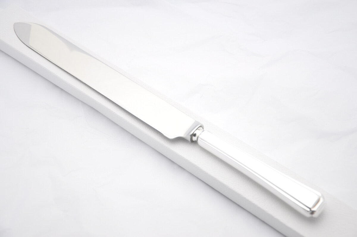 Harley Pattern Silver Plated Wedding Cake Knife Gift Boxed