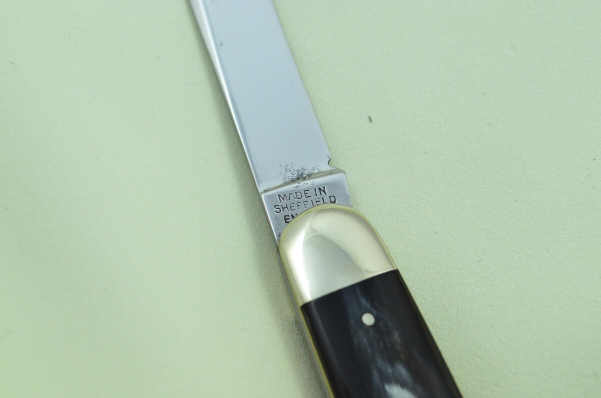 Harrison Bros & Howson Sheffield Made 2 Bladed Buffalo Scaled Pen Knife - Image 4