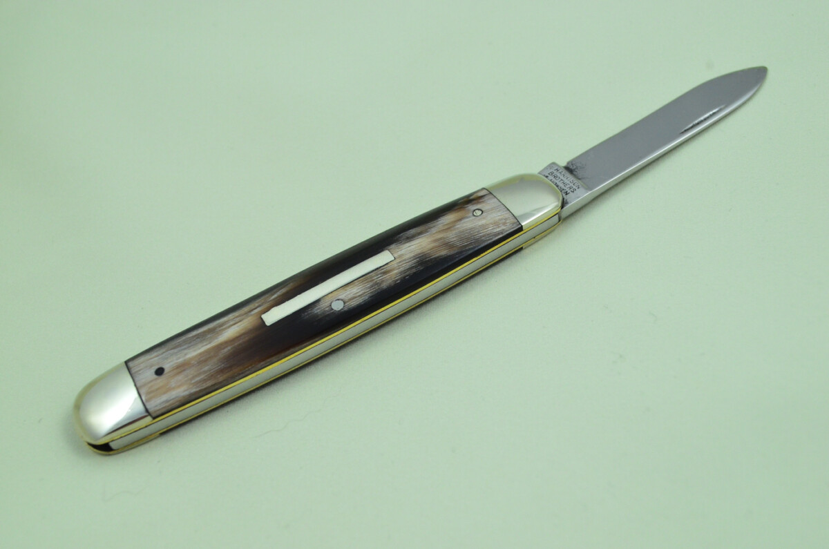 Harrison Bros & Howson Sheffield Made 2 Bladed Buffalo Scaled Pen Knife - Image 5