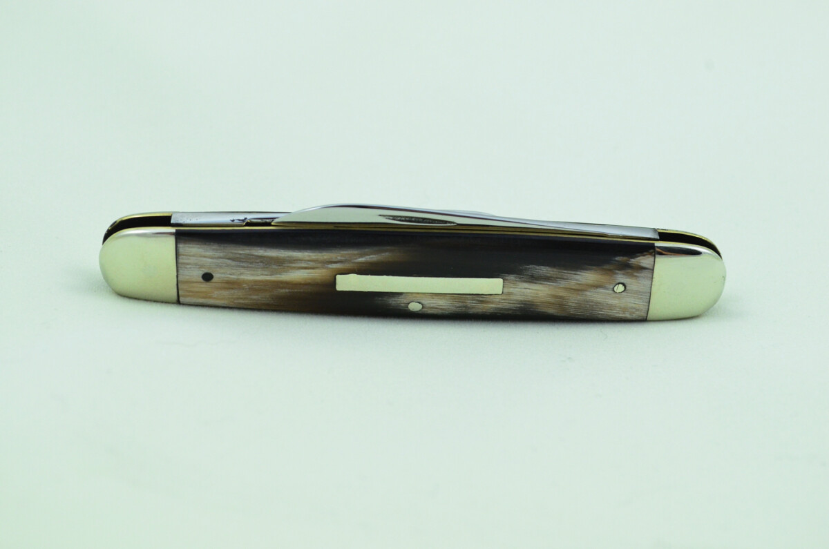 Harrison Bros & Howson Sheffield Made 2 Bladed Buffalo Scaled Pen Knife - Image 6