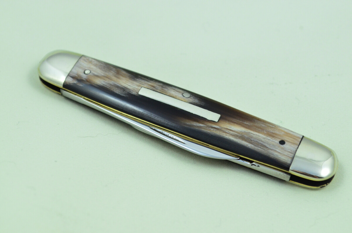 Harrison Bros & Howson Sheffield Made 2 Bladed Buffalo Scaled Pen Knife - Image 7