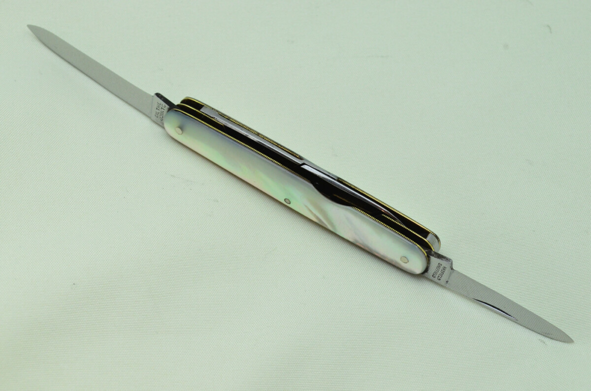 Triple Blade Fantastic Carbon Steel Bladed Mother Of Pearl Fully Restored Sheffield Made Pen/Pocket Knife c1900 Maker Hadfield - Image 5