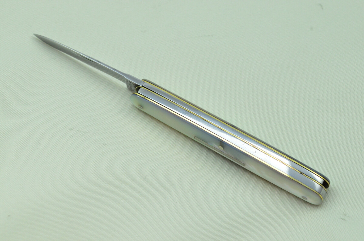 Triple Blade Fantastic Carbon Steel Bladed Mother Of Pearl Fully Restored Sheffield Made Pen/Pocket Knife c1900 Maker Hadfield - Image 6