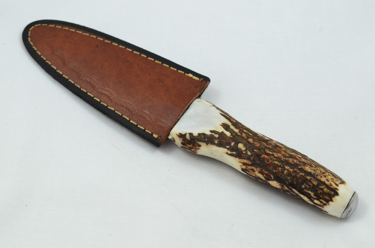A Fantastic Genuine Hand Engraved Carbon Steel Stag Horn Antler Handle Sgian Dubh Sheffield England - Image 8