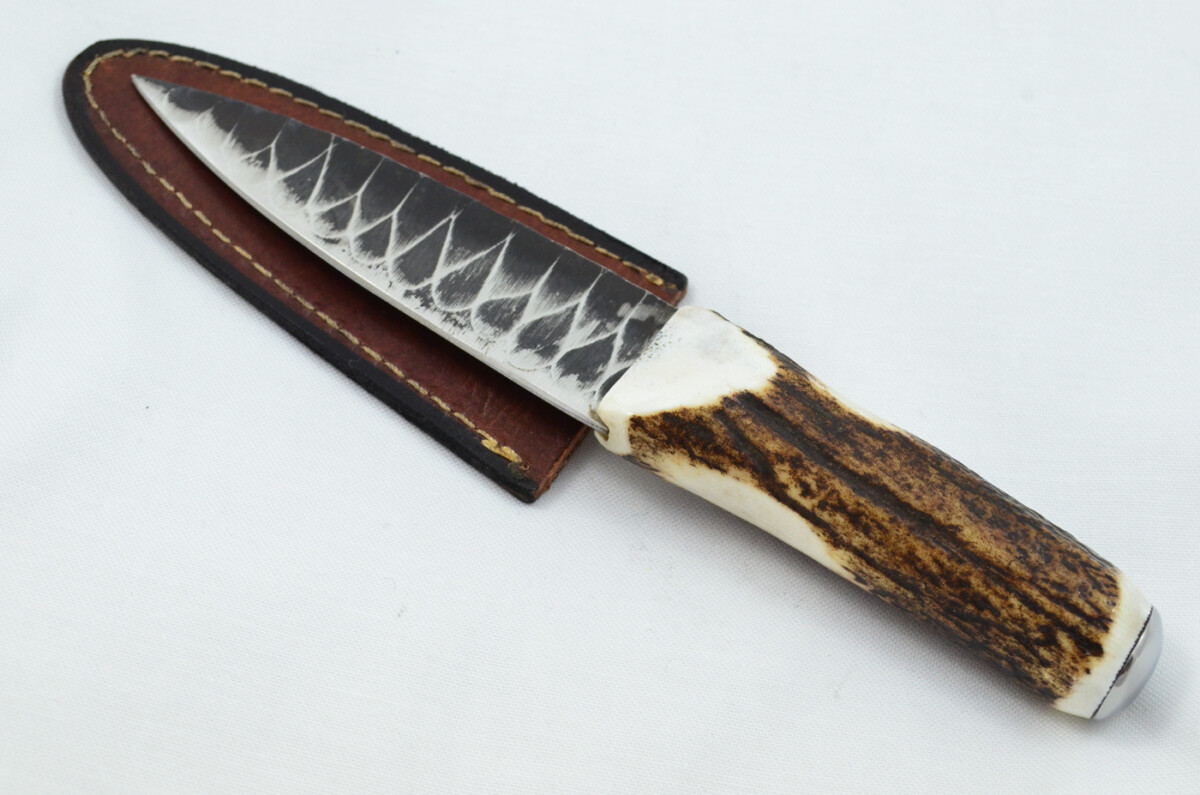 A Fantastic Genuine Hand Forged Carbon Steel Stag Horn Antler Handle Sgian Dubh Sheffield England - Image 2