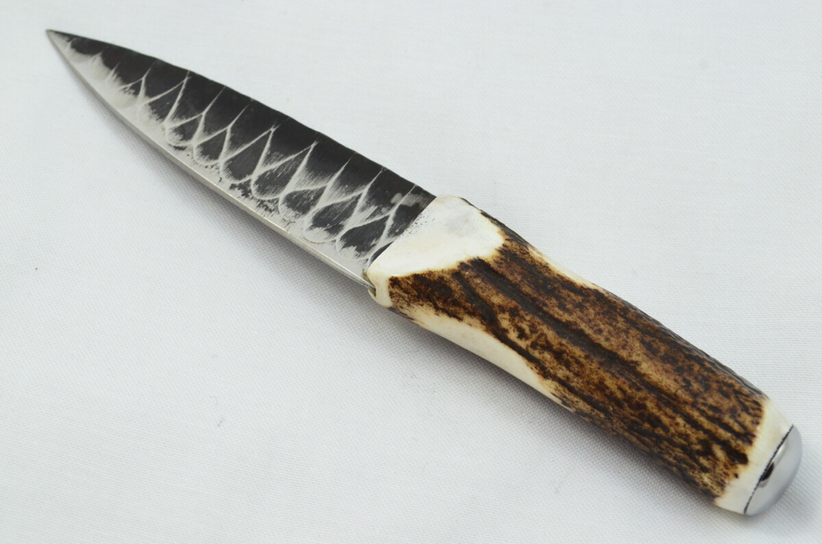 A Fantastic Genuine Hand Forged Carbon Steel Stag Horn Antler Handle Sgian Dubh Sheffield England - Image 3