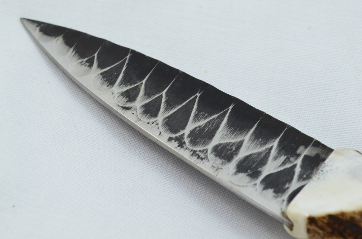 A Fantastic Genuine Hand Forged Carbon Steel Stag Horn Antler Handle Sgian Dubh Sheffield England - Image 5