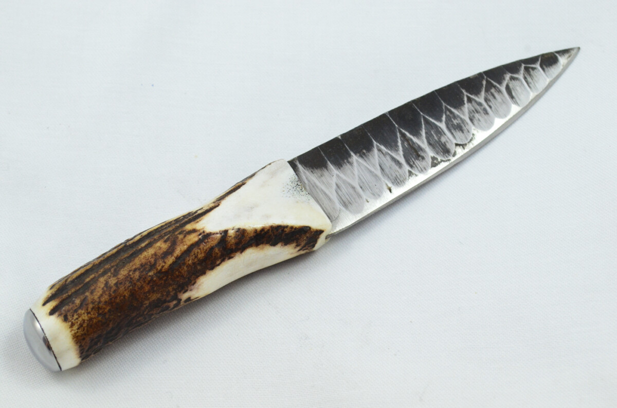 A Fantastic Genuine Hand Forged Carbon Steel Stag Horn Antler Handle Sgian Dubh Sheffield England - Image 7
