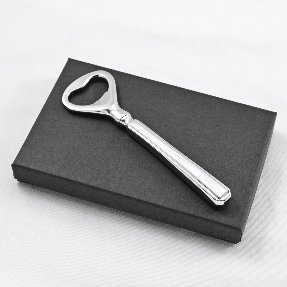 A Harley Pattern Stainless Steel Bottle Opener Gift Boxed
