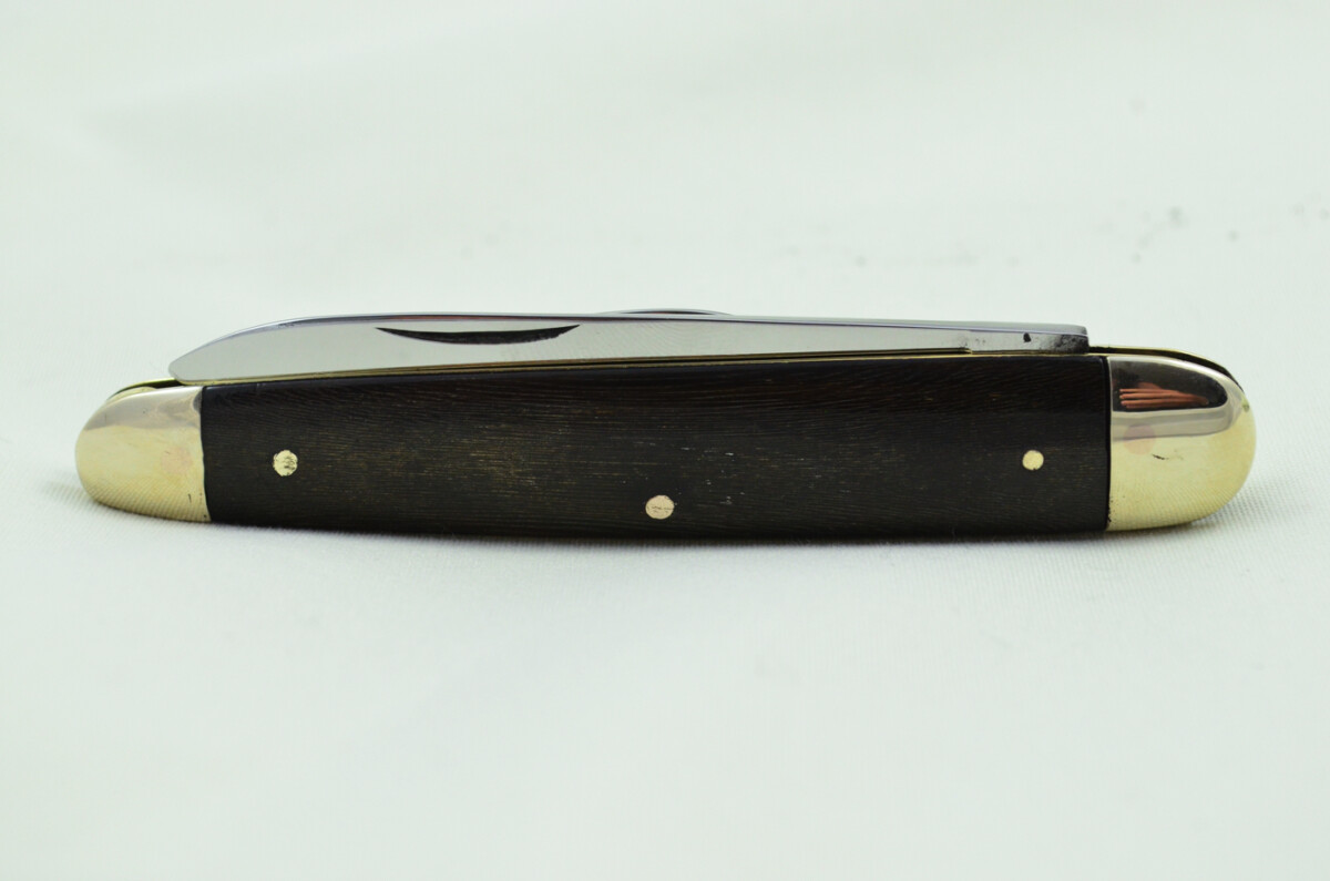 Harrison Bros Sheffield Made 2 Bladed Ebony Scaled Pen Knife - Image 4