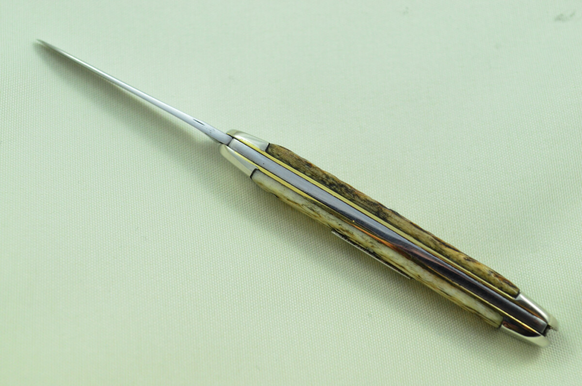 Harrison Bros & Howson Sheffield Made 2 Bladed Stag Horn Antler Scaled Pen Knife - Image 6