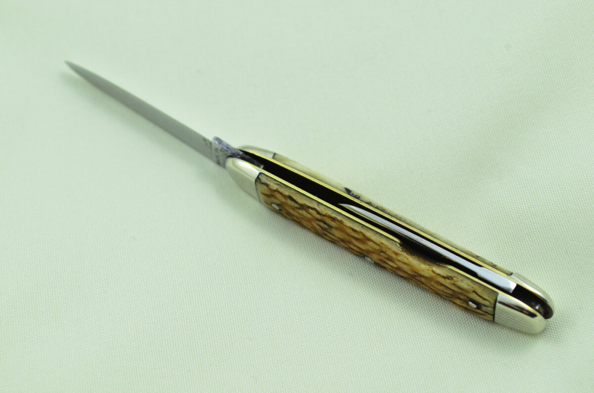 Harrison Bros & Howson Sheffield Made 2 Bladed Stag Horn Antler Scaled Pen Knife - Image 7