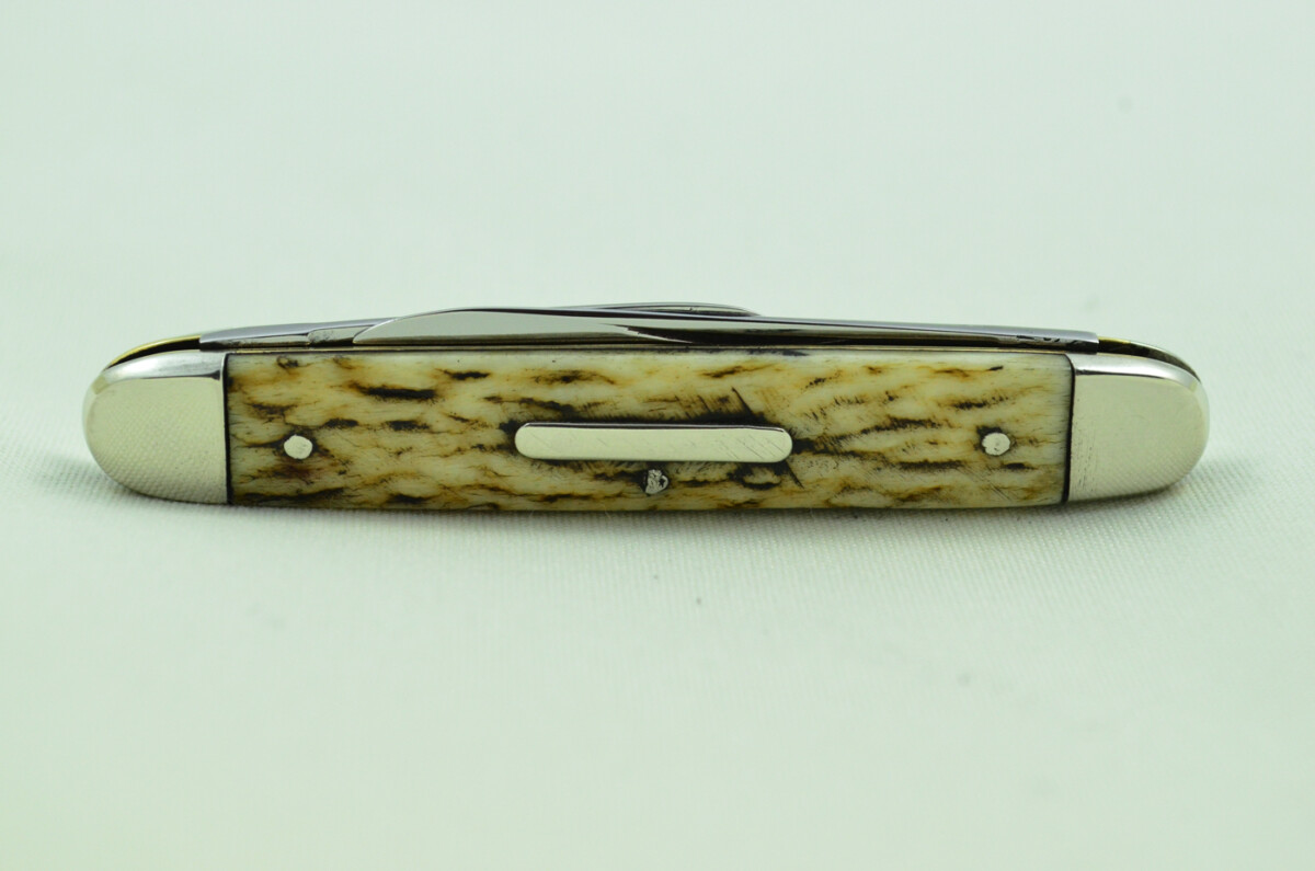 Harrison Bros & Howson Sheffield Made 2 Bladed Stag Horn Antler Scaled Pen Knife - Image 9