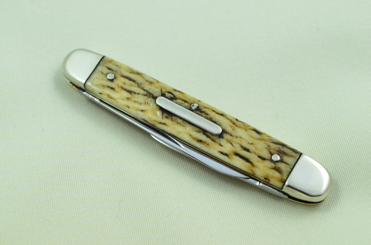 Harrison Bros & Howson Sheffield Made 2 Bladed Stag Horn Antler Scaled Pen Knife - Image 10