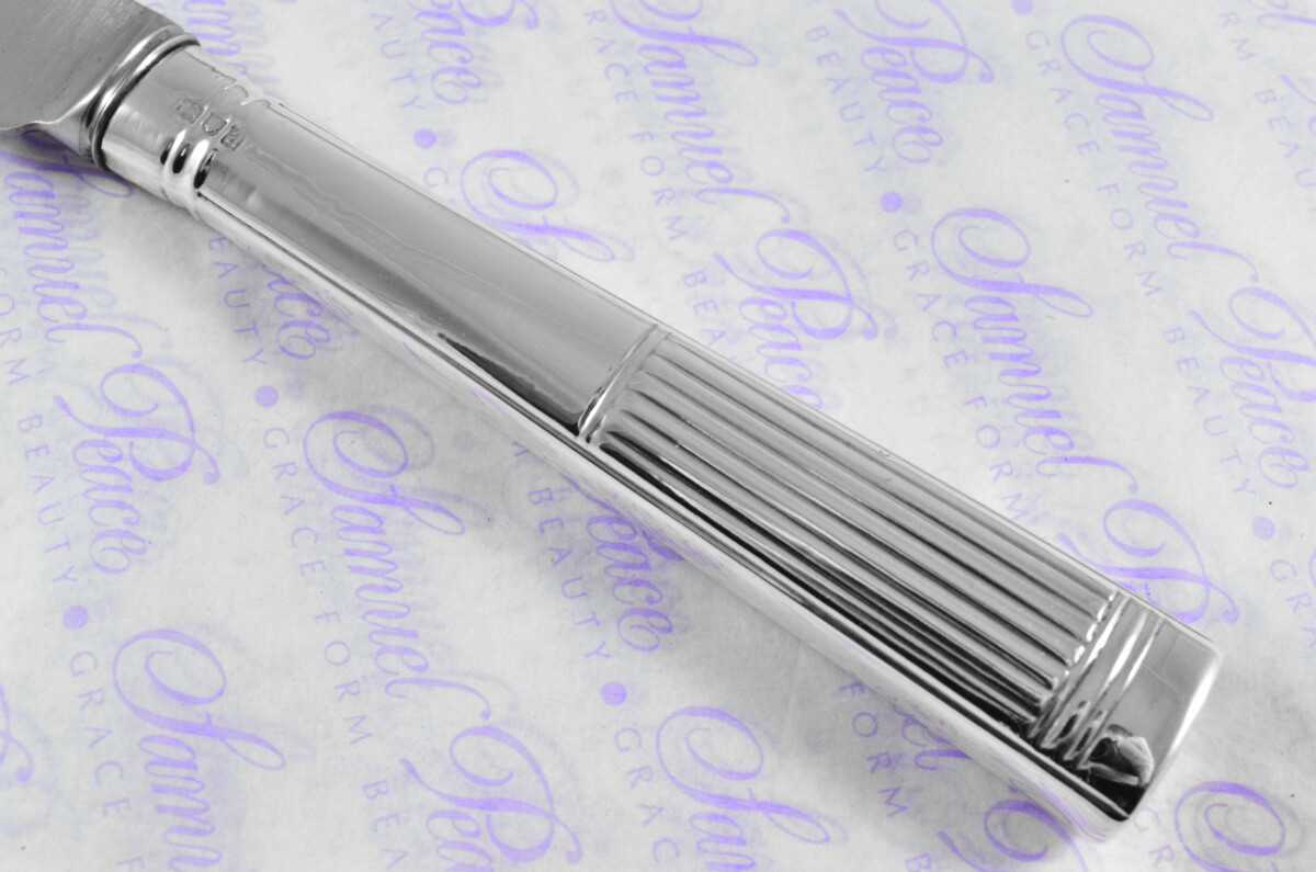 Francis Higgins II London Assayed 12 Dinner Knives Sterling Silver Georgian Pattern 1896 - Image 10