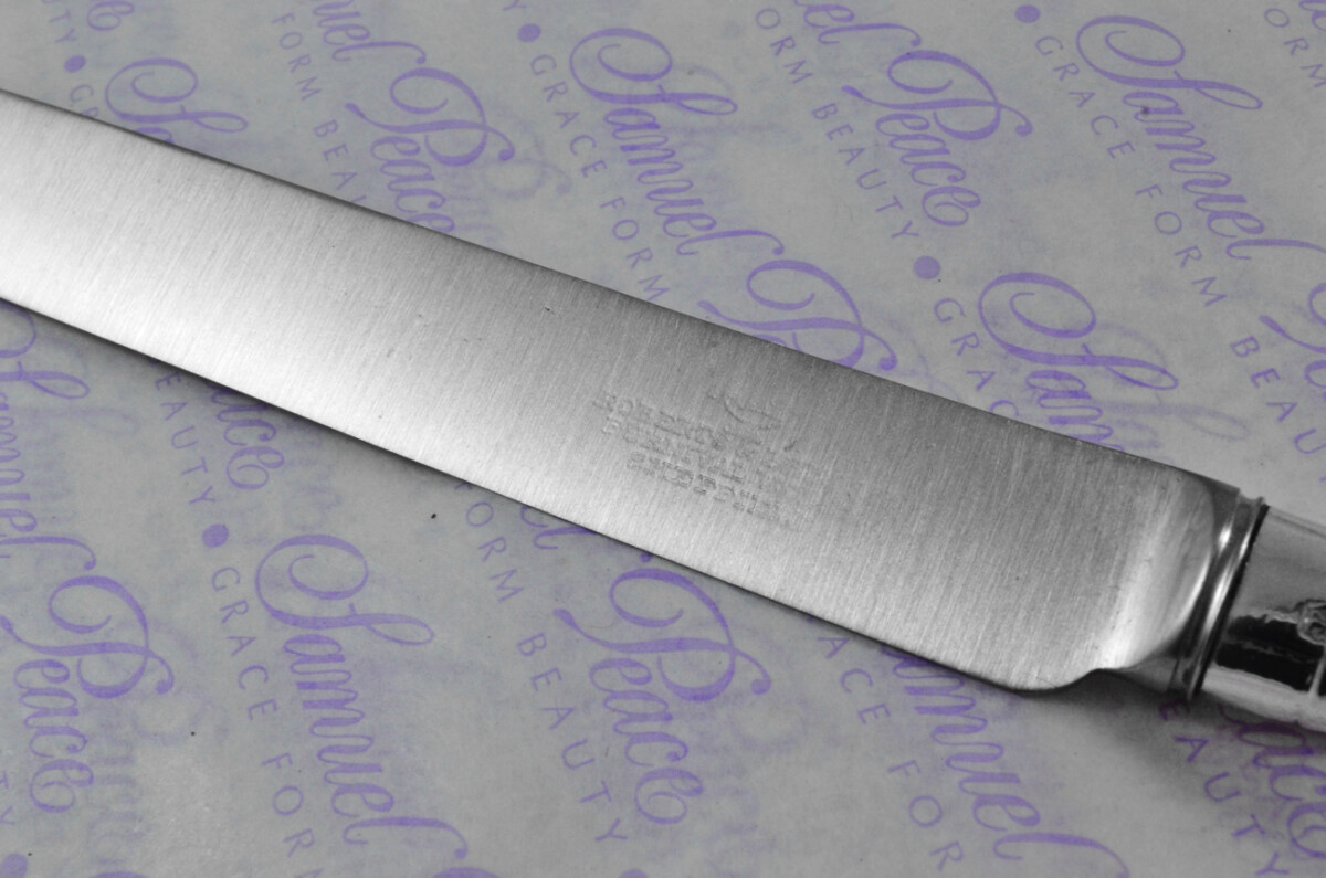 Francis Higgins II London Assayed 12 Dinner Knives Sterling Silver Georgian Pattern 1896 - Image 13