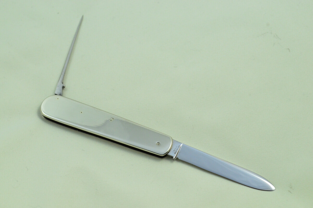 G Ibberson Sheffield Made 2 Blade Brass Scaled Pen/Pocket Knife - Image 4