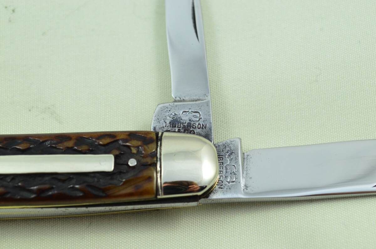 Ibberson Sheffield Made 2 Blade Stag Antler Horn Scaled Pen Knife - Image 3
