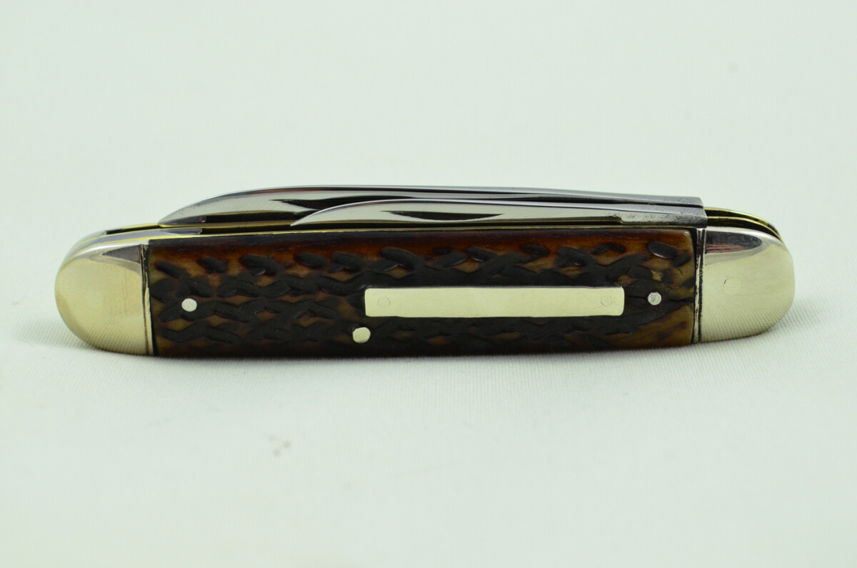 Ibberson Sheffield Made 2 Blade Stag Antler Horn Scaled Pen Knife - Image 6