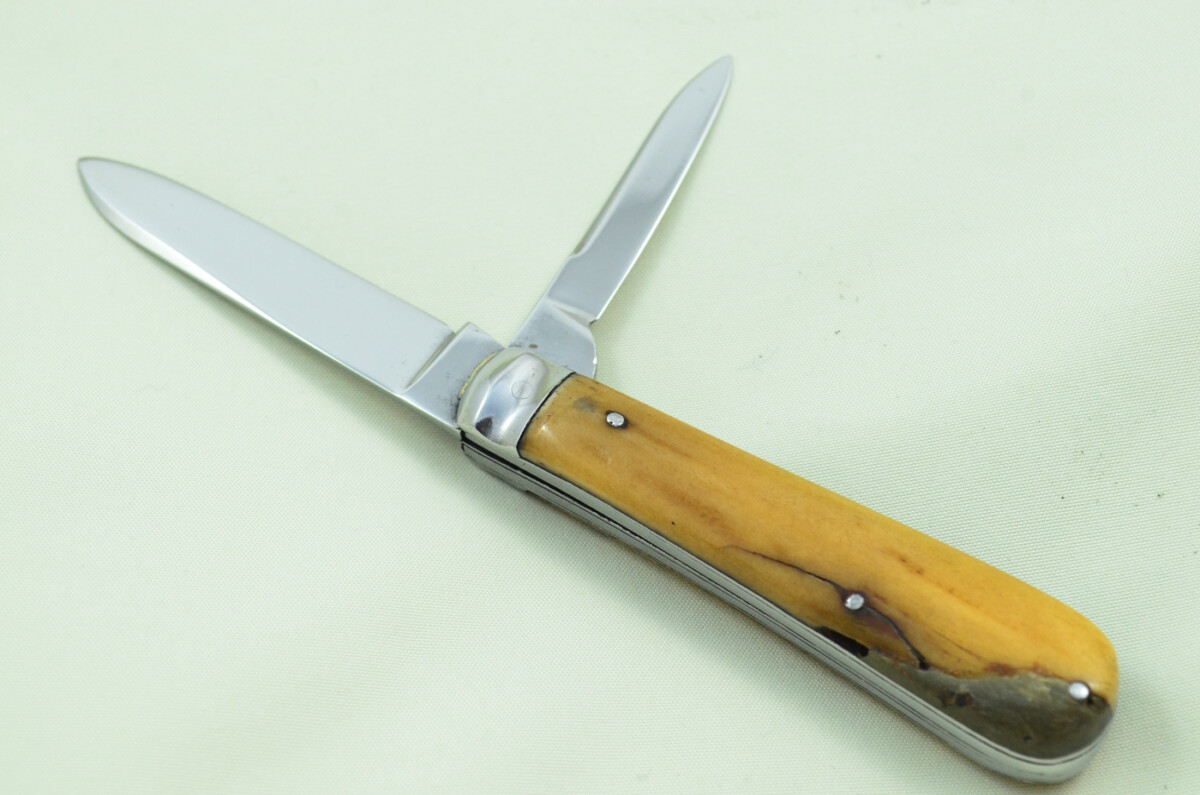 John Watts Sheffield Made 2 Blade Stag Antler Horn Scaled Pen Knife - Image 4