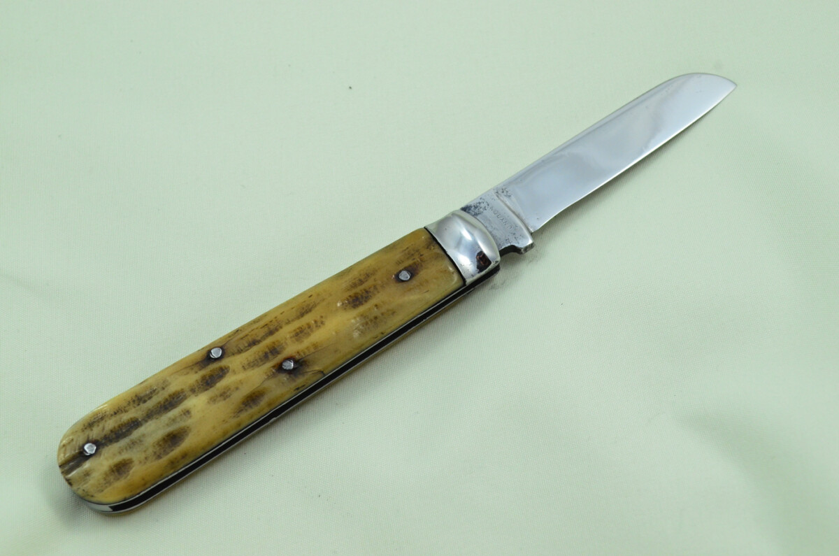 Jonathan Crookes Sheffield Made 1 Blade Stag Antler Horn Scaled Pen Knife - Image 4